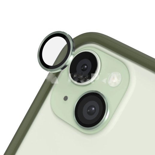 Protection Lentille Caméra Spigen Pour IPhone 15/15 Plus – Vert – Déballé