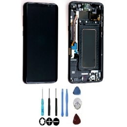 Samsung Original Ecran LCD & Vitre tactile Noir Carbone Assemblés Sur Châssis Pour