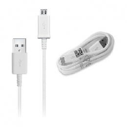 Samsung Original Câble Micro USB 1,5M ECB-DUA4EWE Blanc Pour