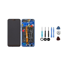 Honor Original Ecran LCD & Vitre tactile Bleu Assemblés Sur Châssis Et Batterie Pour