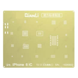 Outils Pour iPhone 6/6 Plus 2D Gold Stencil IC QIANLI