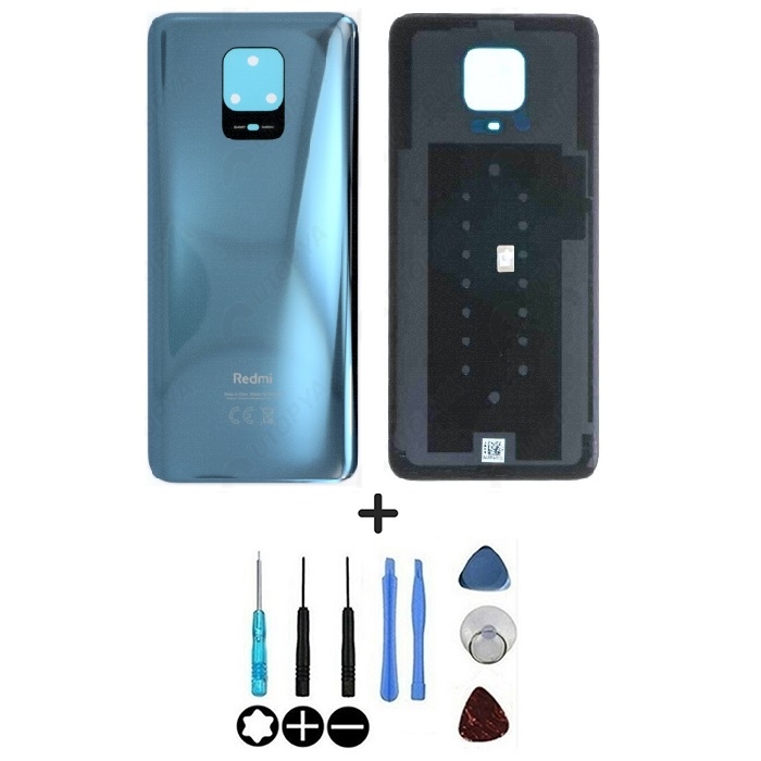 CACHE BATTERIE VITRE ARRIÈRE GRIS ONYX POUR XIAOMI REDMI NOTE 10 PRO