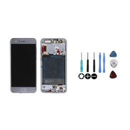 Honor Original Ecran LCD & Vitre tactile Argent Assemblés Sur Châssis Et Batterie Pour