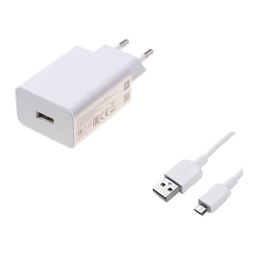 Xiaomi Adaptateur Secteur MDY-11EZ 3A 33W Fast Charger + Câble Micro Usb Blanc Pour