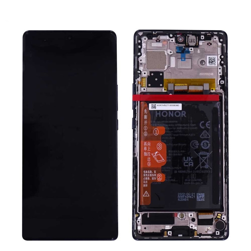 Vitre Arrière Avec Lentille Caméra Pour Honor 70 - Pièce De Rechange Noire