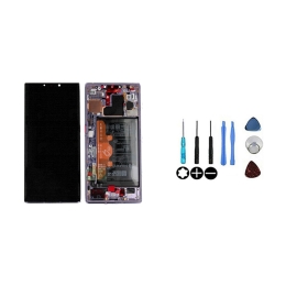 Huawei Original Ecran LCD & Vitre tactile Argent Assemblés Sur Châssis Et Batterie Pour