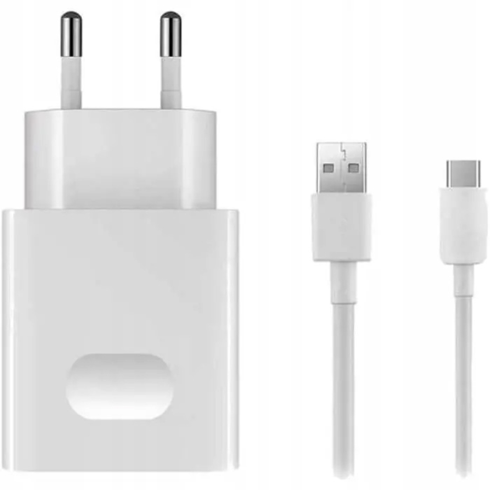 Chargeur Wall Huawei Quick Charge (Charge Rapide) + Cable Type C 1,0 m, 18W  Pour Huawei P60 Pro, Mate X3, Mate 50 Pro, Nova 9 SE, P50 Pro, Nova 9, Y5P,  P40