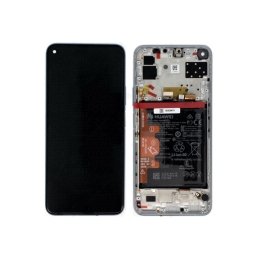 Huawei Original Ecran LCD & Vitre tactile Argent Assemblés Sur Châssis Et Batterie Pour