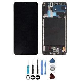 Samsung Ecran LCD & Vitre tactile Noir Assemblés Sur Châssis Pour