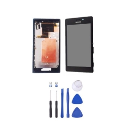 Sony Original Ecran LCD & Vitre tactile Noir Assemblés Sur Châssis Pour