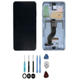 Samsung Original Ecran LCD & Vitre tactile Bleu Assemblés Sur Châssis Pour