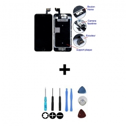 Apple Ecran LCD Complet Noir Avec Home Bouton Caméra HP et Plaque Métallique Pour