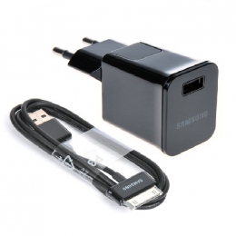 Samsung Original Adaptateur Secteur ETA-P10E + Câble Usb ECC1DP0UBE Noir Pour