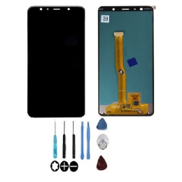 Samsung Original Ecran LCD & Vitre tactile Noir Assemblés Sur Châssis Pour Samsung Galaxy  A7 2018 (A750F)
