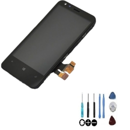 Nokia Ecran LCD & Vitre tactile Noir Assemblés Sur Châssis Pour Nokia Lumia 620