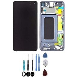 Samsung Original Ecran LCD & Vitre tactile Bleu Assemblés Sur Châssis Pour