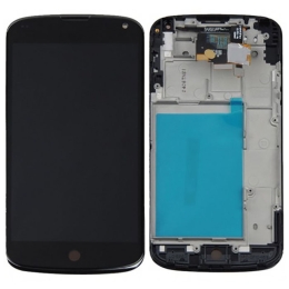 LG Ecran LCD & Vitre tactile Noire Assemblés Sur Châssis Pour  LG Nexus 4 E960