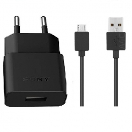 Sony Original Adaptateur Secteur Rapide UCH12 5V 1,5A + Câble Micro USB Ec803 Noir Pour
