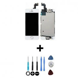 Apple iPhone Ecran LCD Complet Blanc Avec Home Bouton Caméra HP et Plaque Métallique Pour