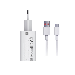Xiaomi Adaptateur Secteur MDY-11EZ 3A 33W Fast Charger + Câble Type C Blanc Pour Pocophone F1-Poco F2 Pro-Black Shark 3-Black Shark 2-Mi A1\A2\A3-Mi Max 2\Max 3-Mi Mix 3\Mix 2S-Mi Note 10 Pro\Note 10 Lite-Note 10-Mi 10 Pro\10 Lite\10\9T Pro\9T\9 Lite\9 SE