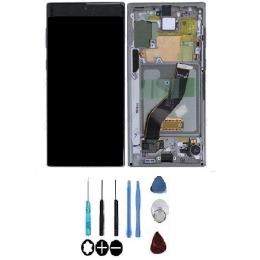 Samsung Original Ecran LCD & Vitre tactile Argent Assemblés Sur Châssis Pour