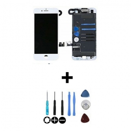 Apple Ecran LCD Complet Blanc Avec Home Bouton Caméra HP et Plaque Métallique Pour