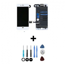 Apple iPhone Ecran LCD Complet Blanc Avec Home Bouton Caméra HP et Plaque Métallique Pour