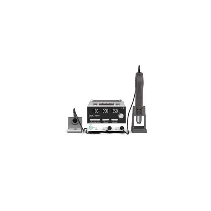CREWORKS Station Soudage 2 En 1 8582D - Pistolet Air Chaud 750W + Fer à Souder 75W, LED Numérique