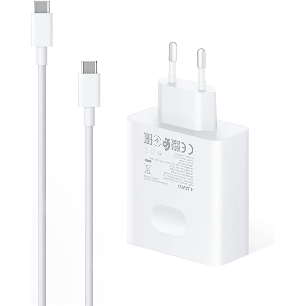 Oiriganal Chargeur Rapide HW-200325EP0 65W + Cable USB-C 1,8 m Pour Huawei  P50, P40, P30, Honor 50, 50 Pro, 60, 60 Pro / MatePad 11 Pro Matebook X Pro