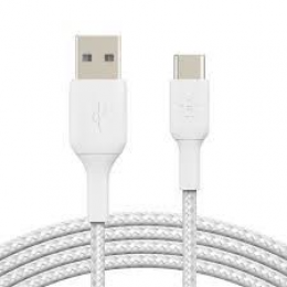 Belkin BELKIN Câble tressée USB-C 3m (Blanc)