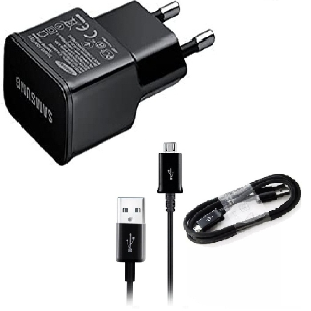 Original Adaptateur Secteur ETA-U90E 5V 2A + Câble Micro USB 1,5M  ECB-DUA4EBE Noir Pour Galaxy Tab A2 (SM-T590)/(SM-T595) / Galaxy Tab 3 /  P5200 /