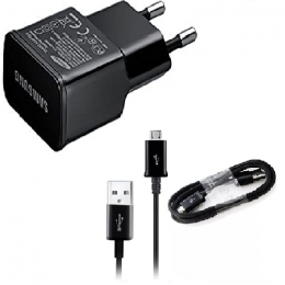 Samsung Original Adaptateur Secteur ETA-U90E 5V 2A + Câble Micro USB 1,5M ECB-DUA4EWE Noir Pour