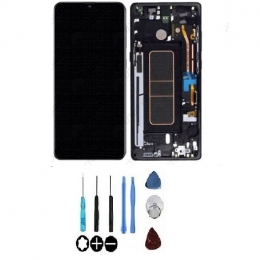 Samsung Original Ecran LCD & Vitre tactile Noir Assemblés Sur Châssis Pour