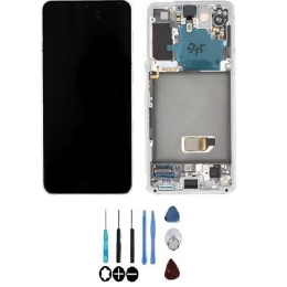 Samsung Ecran LCD & Vitre tactile Blanc Assemblés Sur Châssis Pour