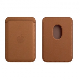 Apple iPhone Porte-cartes en cuir MagSafe Havane Pour