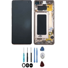 Samsung Original Ecran LCD & Vitre tactile blanc ceramique Sur Châssis Pour