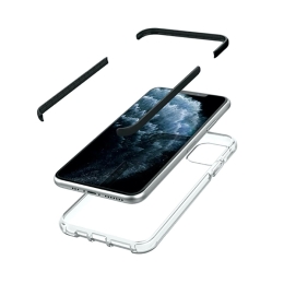 Apple iPhone Coque transparente et noir FairPlay PP5628 Gemini Pour