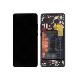 Huawei Original Ecran LCD & Vitre tactile Noir Assemblés Sur Châssis Et Batterie Pour