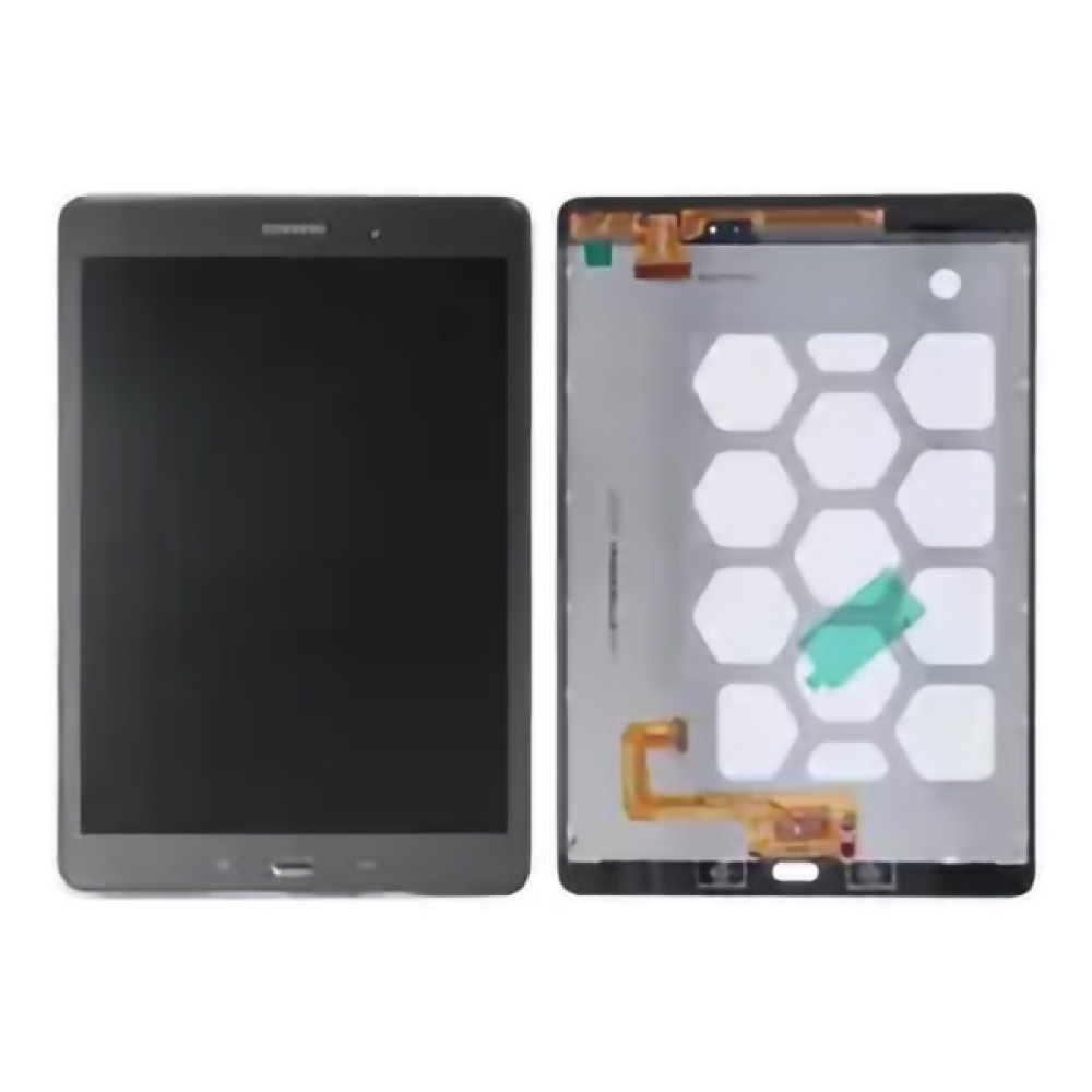 Tablette Samsung Galaxy TAB A SM-T555 Vitre Tactile Grise Assemblée QUALITÉ  PREMIUM Écran Complet Gris en Verre Adhésif Précollé