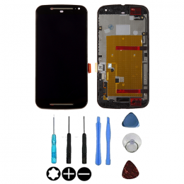 Motorola Ecran LCD & Vitre Tactile Noir Assemblés Sur Châssis Pour