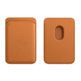 Apple iPhone APPLE MM0Q3ZM/A Porte-cartes en cuir MagSafe Ocre Pour