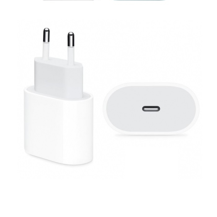 Euro Chargeur USB-C MU7W2ZM/A 18W Pour iPhone X, iPhone XR , iPhone XS ,  iPhone XS Max , iPhone 11 , iPhone 11 Pro, iPhone 11 Pro Max