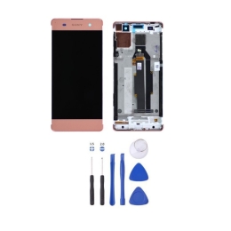 Sony Original Ecran LCD & Vitre tactile Or Rose Assemblés Sur Châssis Pour