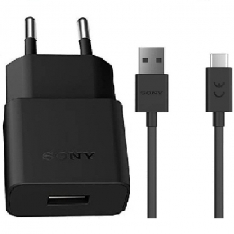 Sony Original Adaptateur Secteur UCH12 5V 1,5A + Câble Type C UCB20 Noir Pour