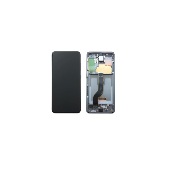 Original Ecran LCD et Vitre Tactile Gris Avec Chassis pour Samsung