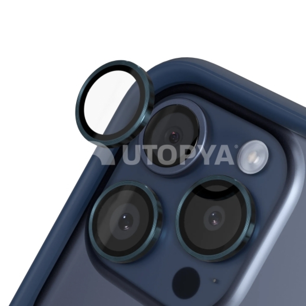 RHINOSHIELD Protection Caméra Pour Apple iPhone 15 Pro/15 Pro Max (Bleu)