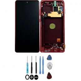 Samsung Original Ecran LCD & Vitre tactile Rouge Assemblés Sur Châssis Pour