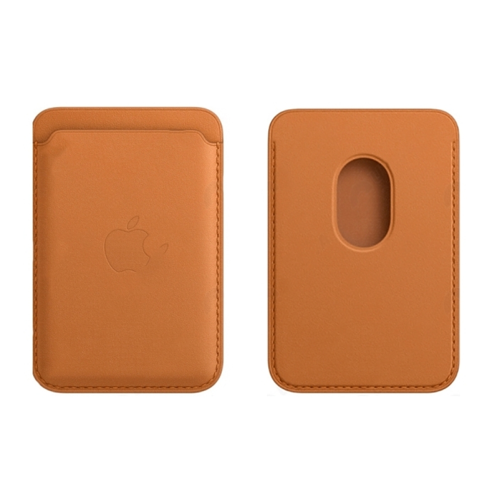 APPLE MM0Q3ZM/A Porte-cartes en cuir MagSafe Ocre Pour iPhone 14