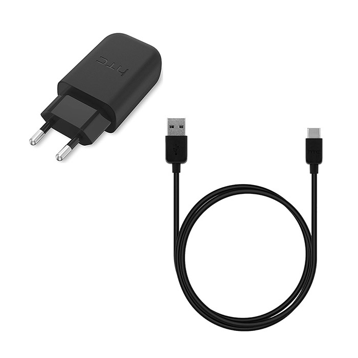 Chargeur Rapide HTC Rapid Charger 3.0 Avec Câble USB - Compatible U11, 10, 12+, Desire Et Autres Modèles HTC - 8